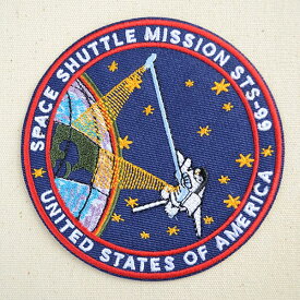 ロゴワッペン NASA ナサ(STS-099) NFC-001-099 ワッペン アイロン 通販 アップリケ ブレザー シャツ エンブレム アルファベット イニシャル ミリタリー 入園 名前 キャラクター