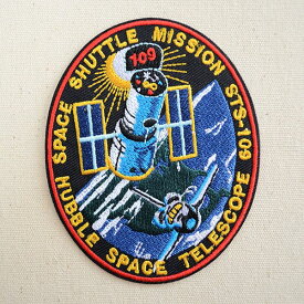 ロゴワッペン NASA ナサ(STS-109) NFC-001-109 ワッペン アイロン 通販 アップリケ ブレザー シャツ エンブレム アルファベット イニシャル ミリタリー 入園 名前 キャラクター