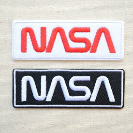 ロゴワッペン NASA ナサ(2枚組) NFC-001-W ワッペン アイロン 通販 アップリケ ブレザー シャツ エンブレム アルファベット イニシャル ミリタリー 入園 名前 キャラクター