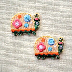 ワッペン カメ(2枚組) ORG400-23212 ワッペン アイロン ブランド 通販 アップリケ ブレザー シャツ エンブレム アルファベット イニシャル ミリタリー 入園 名前 電車