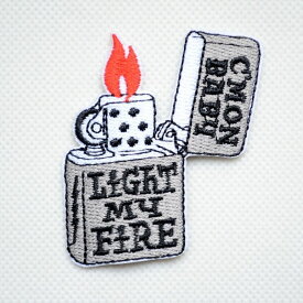 ワッペン LIGHT MY FIRE ライター PING-004 ワッペン アイロン ブランド 通販 アップリケ ブレザー シャツ エンブレム アルファベット イニシャル ミリタリー カンパニー 名前 キャラクター