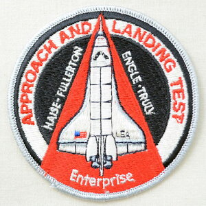 ワッペン エンタープライズ号(スペースシャトル/糊なし) AS099 アイロン アップリケ パッチ アルファベット エンブレム 名前 ミリタリー 車 ディズニー ワッペン