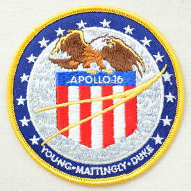 ワッペン アポロ16号記章 Apollo 16(宇宙/糊なし) AS101 アイロン アップリケ パッチ アルファベット エンブレム 名前 ミリタリー 車 ディズニー ワッペン SSS