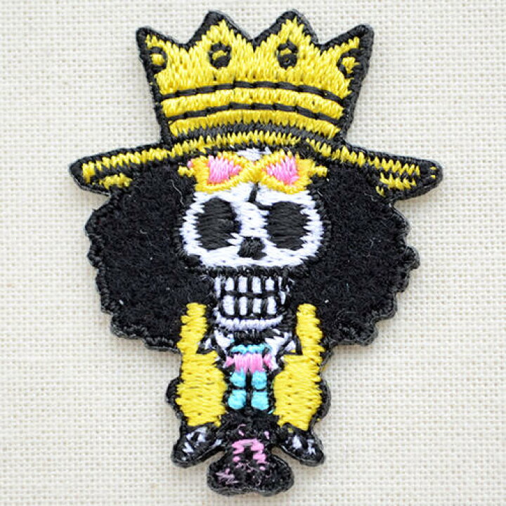 楽天市場 ワッペン ワンピース One Piece ブルック シール アイロン両用 Pes028 アイロン アップリケ パッチ アルファベット エンブレム 名前 ミリタリー 車 ワッペン ワッペン通販 ワッペンストア