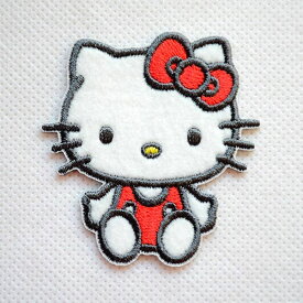 ワッペン ハローキティ HELLO KITTY サンリオ SCW550-SCW37 ワッペン アイロン ブランド 通販 アップリケ ブレザー シャツ エンブレム アルファベット イニシャル ミリタリー 入園 名前 キャラクター SSS