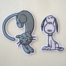 スヌーピー ワッペン【スヌーピーとファーロン】ファーロン 刺繍 シール・アイロン両用 2WAYワッペン（PEANUTS）2個入り キャラクター アップリケ 入園 入学 準備 手作り