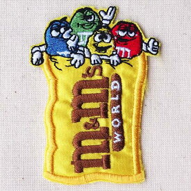 【クーポン配布中】ワッペン M&M's エムアンドエムズ チョコレート(パック) LGW-006 アイロン アップリケ パッチ アルファベット エンブレム 名前 ミリタリー 車 ディズニー ワッペン