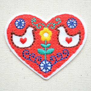 ワッペン リンリンエミリー (ハート) ORG350-23157 アイロン アップリケ パッチ アルファベット エンブレム 名前 ミリタリー 車 ディズニー ワッペン