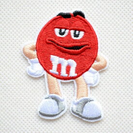 ワッペン M&M's エムアンドエムズ チョコレート(レッド) S MW110 ワッペン アイロン ブランド 通販 アップリケ ブレザー シャツ エンブレム アルファベット イニシャル ミリタリー カンパニー 名前 キャラクター