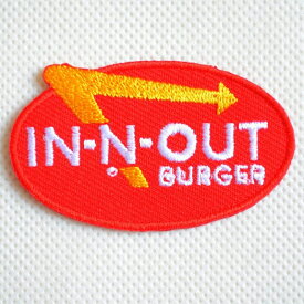 ワッペン インアンドアウトバーガー In-N-Out Burger ミニ MW182 ワッペン アイロン ブランド 通販 アップリケ ブレザー シャツ エンブレム アルファベット イニシャル ミリタリー カンパニー 名前 キャラクター SSS