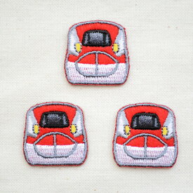 新幹線 E6系 こまち ワッペン トレインミニワッペン 3枚入り シール・アイロン両用タイプ 入園準備 入学準備 目印 アップリケ 刺繍 男の子 鉄道 グッズ パイオニア PTR615