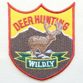 アウトドアワッペン Deer Hunting(シカ/エンブレム) ODW-002 ワッペン ブローチ ブランド 通販 アップリケ ブレザー エンブレム アルファベット ミリタリー アメリカ空軍 企業 アメリカ アイロン 王冠 星条旗 国旗 名前 おしゃれ SSS