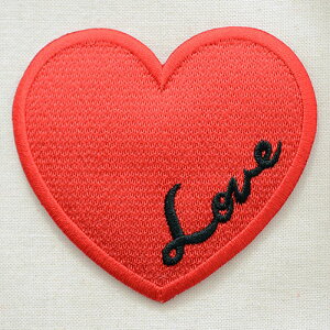 ワッペン Love Heart ラブハート MTW-021 アイロン アップリケ パッチ アルファベット エンブレム 名前 ミリタリー 車 ディズニー ワッペン