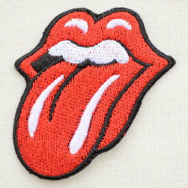 音楽ワッペン Rolling Stones ローリングストーンズ リップス&タン(レッド/L) MTW-098 アイロン アップリケ パッチ アルファベット エンブレム 名前 ミリタリー 車 ディズニー ワッペン SSS