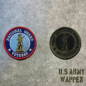 National Guard ナショナルガード ミリタリーワッペン U.S.Army アーミー アメリカ陸軍 PM0965 PM3595 アイロン 刺繍 通販 サバゲー 海外 輸入 陸軍学校 部隊 エリート 州兵 カーキグリーン レッド ブルー モチーフ