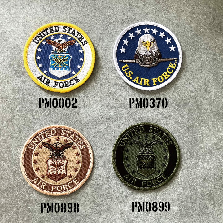 楽天市場】USAF アメリカ空軍 ワッペン 刺繍 パッチ ミリタリー PM0002 