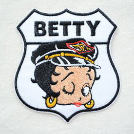 ワッペン ベティブープ Betty Boop(ロードサイン) BBW-006 アイロン アップリケ パッチ アルファベット エンブレム 名前 ミリタリー 車 ディズニー ワッペン