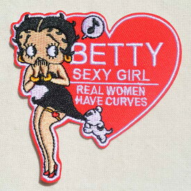 ワッペン ベティブープ Betty Boop(セクシーガール) BBW-015 アイロン アップリケ パッチ アルファベット エンブレム 名前 ミリタリー 車 ワッペン