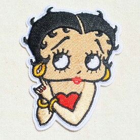 ワッペン ベティブープ Betty Boop(レッドドレス) BBW-016 アイロン アップリケ パッチ アルファベット エンブレム 名前 ミリタリー 車 ワッペン