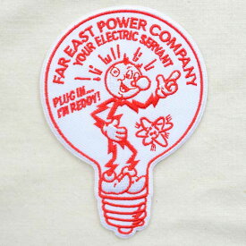 ワッペン F.E.P.C POWER バルブ LGW-180 アイロン アップリケ パッチ アルファベット エンブレム 名前 ミリタリー 車 ディズニー ワッペン