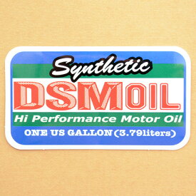 アドバタイジングステッカー(L) DSM Oil ブルー/ホワイト シール アメリカン 防水仕様 #033