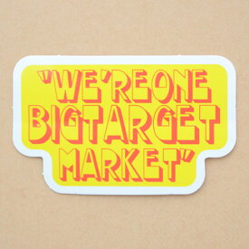 アドバタイジングステッカー(S) Big Target Market イエロー/オレンジ シール アメリカン 防水仕様 JE-S02