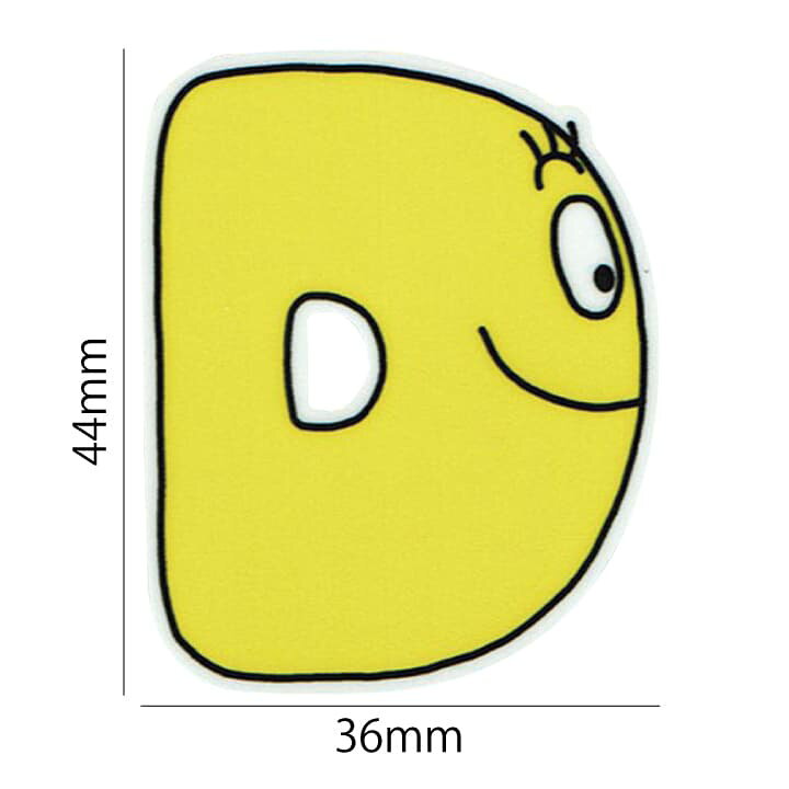 楽天市場 ステッカー 車 かっこいい おしゃれ スマホ カワイイ バーバパパ アルファベット D Bph 037 イエロー 防水 アウトドア ワッペン通販 ワッペンストア