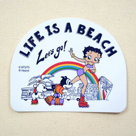 ステッカー/シール ベティブープ Betty Boop(LIFE IS A BEACH) ST-SLBT02 ステッカー シール カスタマイズ オリジナル キャラクター