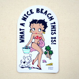 ステッカー/シール ベティブープ Betty Boop(WHAT A NICE BEACH THIS IS) ST-SLBT03 ステッカー シール カスタマイズ オリジナル キャラクター