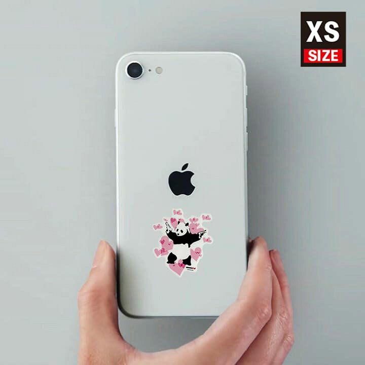 楽天市場 ステッカー 車 かっこいい ブランド おしゃれ スマホ バンクシー Panda Guns 013 Xs クリア Sss ワッペン通販 ワッペンストア