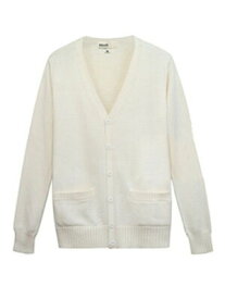 スクール カーディガン 制服 Vネック 無地 カーデガン コットン 綿 ニット レディース 学生 ホワイト ベージュ ピンク パープル ブルー グレー ネイビー S M L XL
