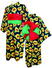 浴衣 子供 浴衣ドレス キッズ 浴衣3点セット ゆかたドレス 簡単に着られる浴衣 兵児帯2本がセット こどもゆかた ワンピース ひまわり柄 フルーツ柄 女の子 ガールズ 100cm 110cm 120cm 130cm 140cm 夏祭り ゆうパケット送料無料