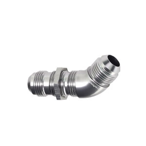 �y Number7 �zFITTING 45° FULL FLOW BULKHEAD AN 45°�t���t���[ �o���N�w�b�h AN �t�B�b�e�B���O Black Titanium Gray