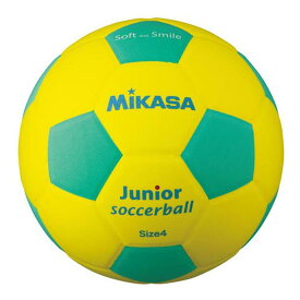 ミカサ(MIKASA) ジュニア サッカーボール 4号 スマイルサッカー (小学生用) 約180g イエロー/グリーン 貼りボール SF4J-YLG 推奨内圧0.10~0.15(kgf/㎠)