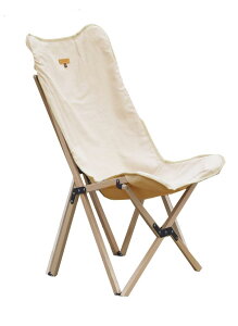 S’more(スモア) Woodie pack chair アウトドアチェア キャンプ チェア 折り畳み 折りたたみ椅子 アウトドア 木製 (Beige)