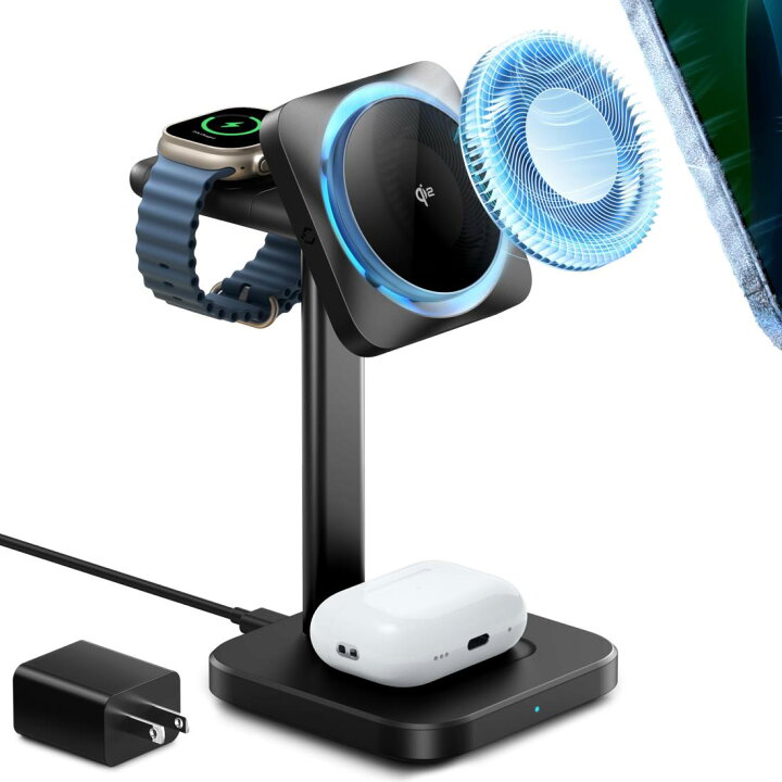 楽天市場】ESR Qi2 3 in 1 ワイヤレス充電器（CryoBoost搭載) Apple 