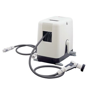 タカギ(takagi) ホース ホースリール かんたん接続オーロラBOXY 30m ねじれに強い モノトーン RC930SK