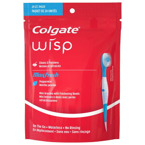 Colgate Wisp Portable Mini-Brush Max Fresh, Peppermint, 24 Count by Colgate [���s�A���i]