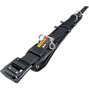 タジマ 新規格安全帯 ワークポジショニング用(柱上用)胴当てベルトフラットD2 胴ベルトMサイズセット 伸縮調節器・ロープのフック・安全ブロック小フック掛けを省スペース化した3way環 ソ