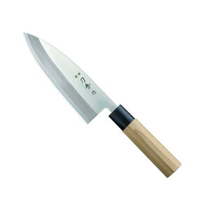 富士カトラリー 出刃 左利き用 165mm 日本製 モリブデンバナジウム鋼 片刃 荒捌き 魚の頭を落とすなど、骨ごと叩き切る使い方にも対応 刀秀作 モリブデンバナジウム鋼和庖丁 FC-371