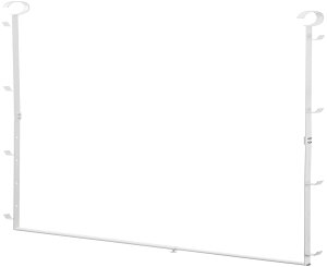 山崎実業(Yamazaki) 伸縮 収納力アップ 2段 ハンガー ホワイト 約W56~96XD5.5XH100cm スマート smart (パイプの高さ10ピッチ 5段階調節 可能) 吊り下げハンガー クローゼット 収納 5678