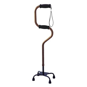 【非課税】幸和製作所 らくらく4点杖 ブラウン EA4-101