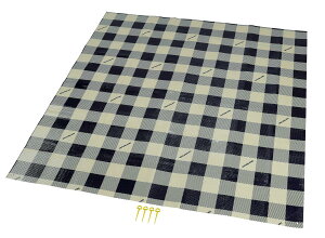 �L���v�e���X�^�b�O(CAPTAIN STAG) ���W���[�V�[�g �}�b�g �N�b�V�������W���[�V�[�g 180×180cm ����1mm ��2�� ���[�o�b�O�t�� �s��4�{�t�� �M���K���`�F�b�N UB-3062