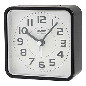 CASIO(カシオ) 目覚まし時計 電波 黒 アナログ 夜間秒針停止 スヌーズ ライト付き TQ-770J-1JF