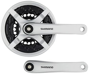 �V�}�m(SHIMANO) �t�����g�`�F�[���z�C�[��(MTB) FC-TY501-S 42×34×24T 170mm 8S/7S/6S �`�F�[���K�[�h�t �E�Ή�BB �l�p�� 122.5mm(D-NL) �V���o�[ EFCTY501C244CSB