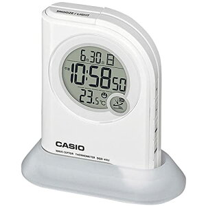CASIO(�J�V�I) �ڊo�܂����v �d�g �f�W�^�� �E�F�[�u�Z�v�^�[ �����d�� �@�\ ���x �J�����_�[ �\�� �z���C�g 10.3×7.2×2.4cm DQD-410J-7JF