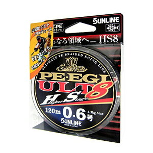 �T�����C��(SUNLINE) PE���C�� �\���e�B���C�g PE�G�M ULT HS8 120m 0.6�� 4.5kg 8�{ �z���C�g�E�s���N�E���C�g�O���[��