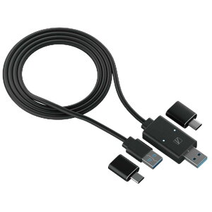 �G�A���A LINK11 USB3.0 Win Mac ���Ή� 5Gbps PC�ԃf�[�^���݈ړ� �R�s�[ �}�E�X�J�[�\�� �L�[�{�[�h SD-U3DLINK-C