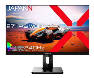 JAPANNEXT 27�C���` �Q�[�~���O���j�^�[ 240Hz 1ms WQHD 2560x1440�𑜓x IPS �p�l�� �f�B�X�v���C (HDMI/DisplayPort/VESA�Ή�/��������/��](�s�{�b�g)�@�\/�u���[���C�g�J�b�g / ����p178°) JN-27IPS240WQHDR-HSP