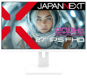 JAPANNEXT 27�C���` �Q�[�~���O���j�^�[ 200Hz 0.5ms �t��HD 1920x1080�𑜓x IPS �p�l�� �f�B�X�v���C (HDMI/DisplayPort/VESA�Ή�/�u���[���C�g�J�b�g / ����p178°) JN-IPS27G200F-W